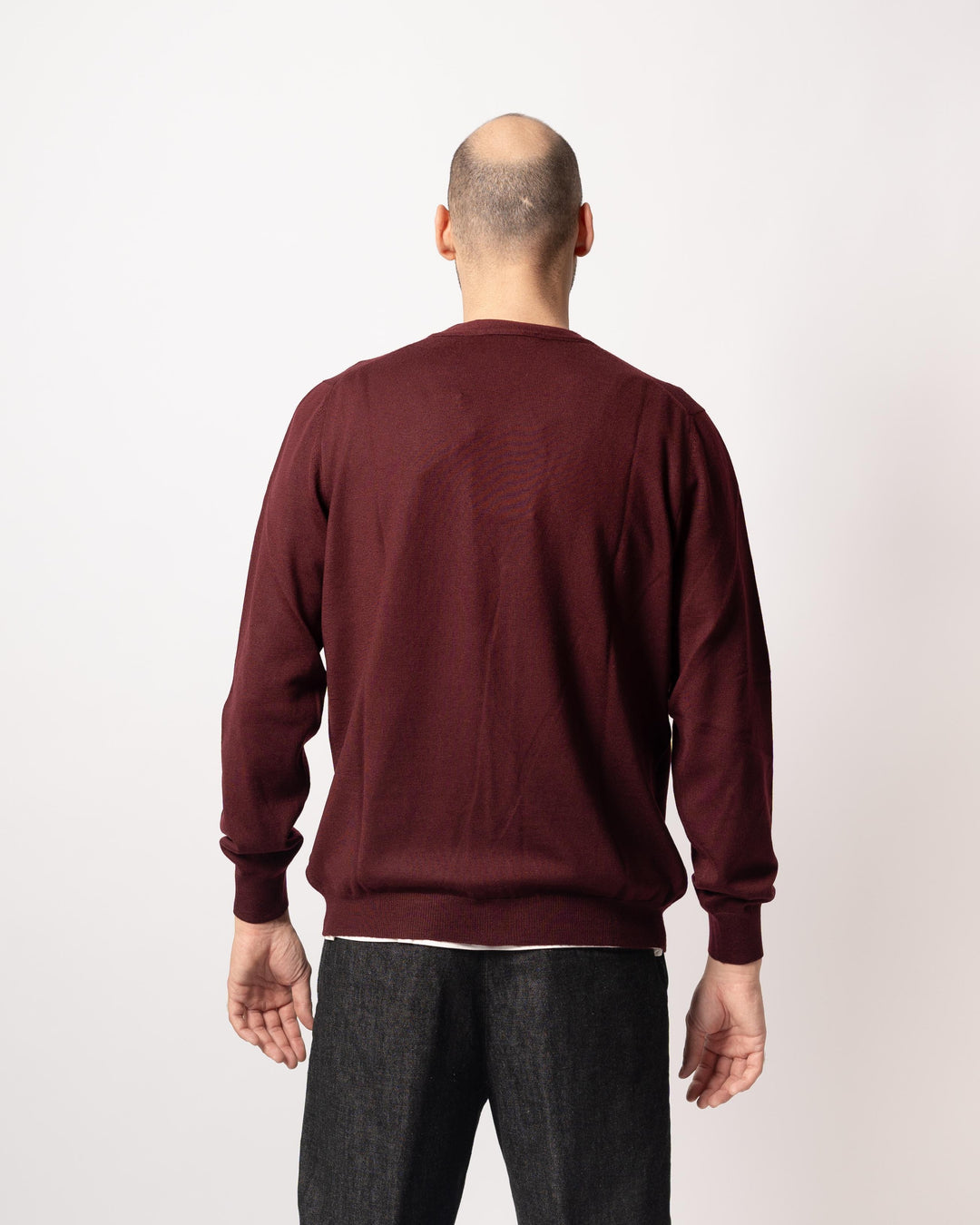 Cardigan Bottoni e tasche Bordeaux 