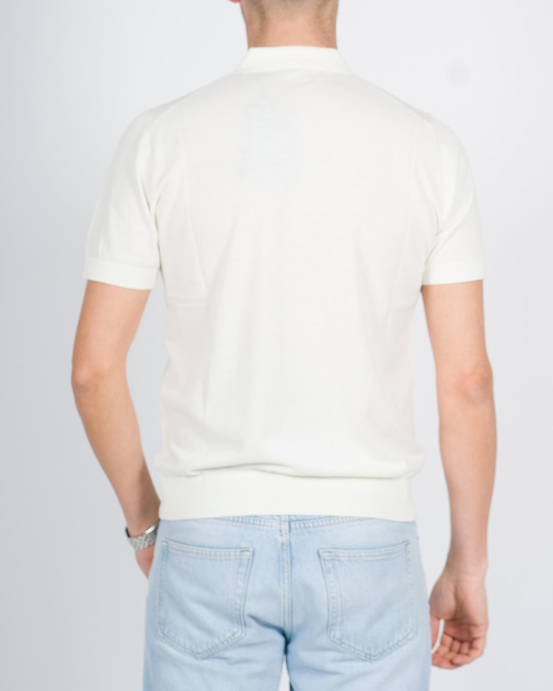 Polo zip extrafine panna 