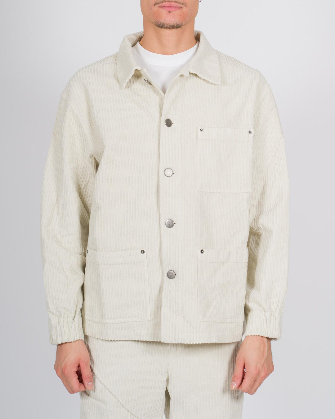 Over shirt in velluto rocciatore panna 