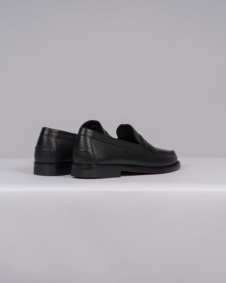 Mocassino Uomo Modello College Nero con Arriccio 