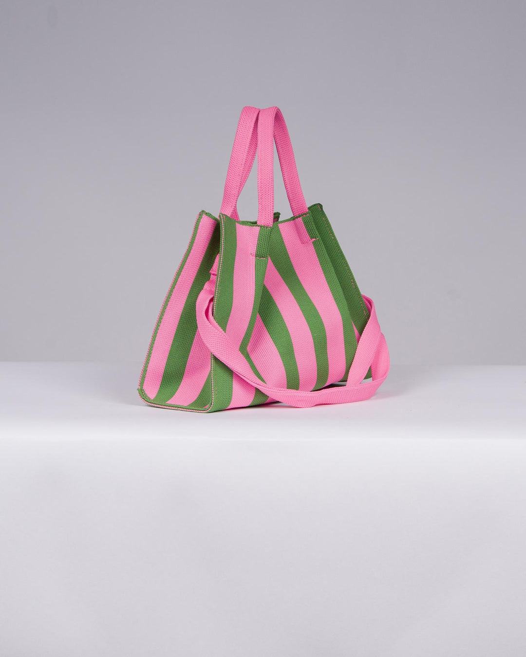 Borsa Rigata Rosa Fucsia da Donna 