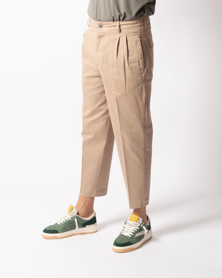 Pantalone Luca Doppia Pence Beige 