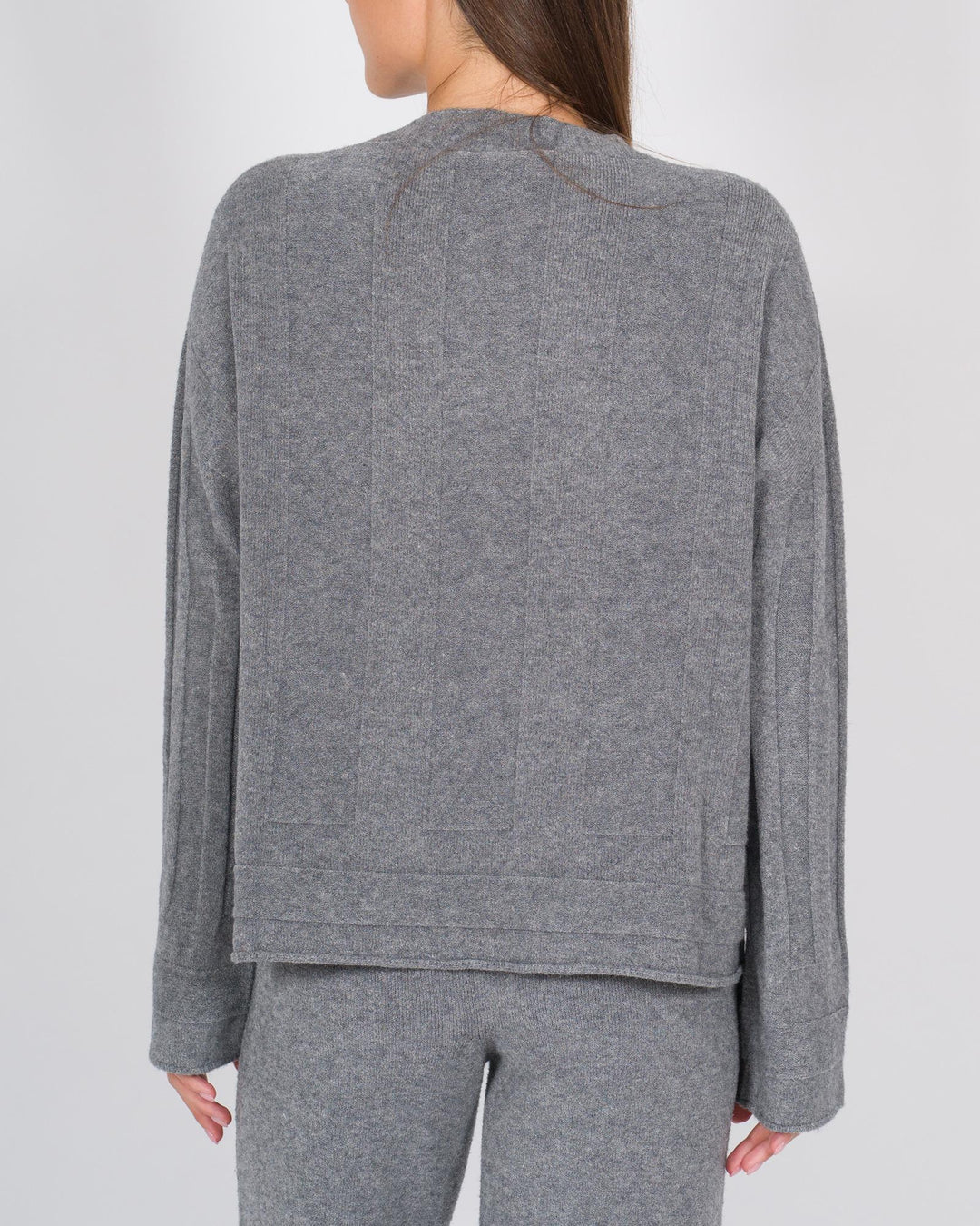 Maglia effeto riga grigio 