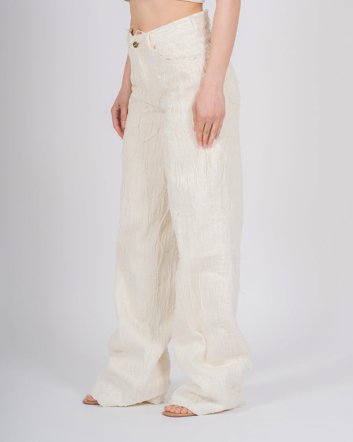 Pantalone Denim Don The Fuller bianco 