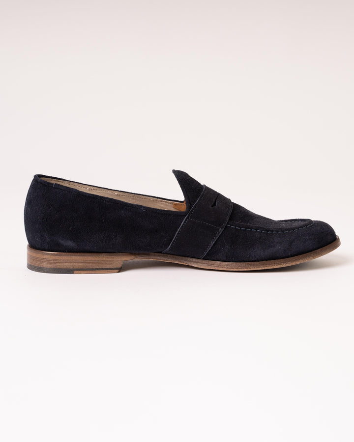 Mocassini Camoscio Blu 