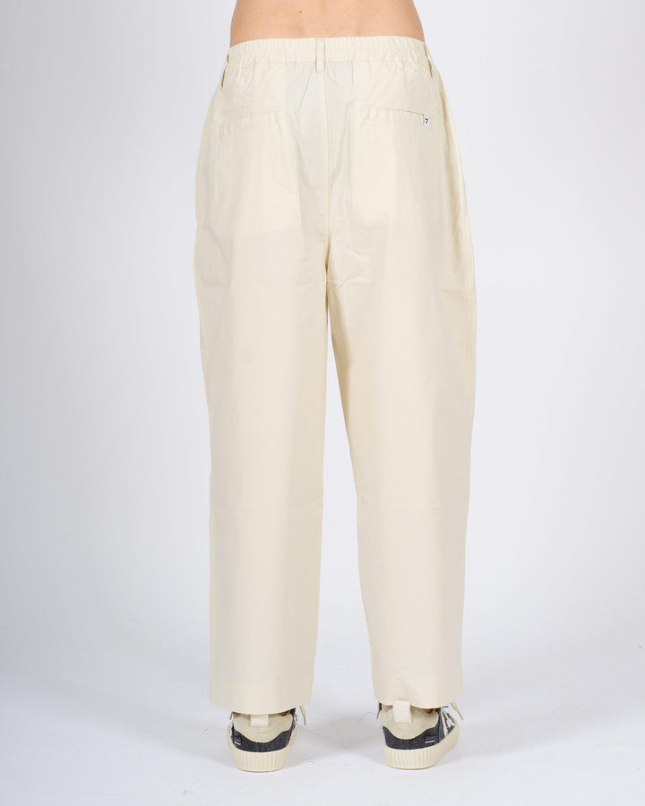 Pantalone Uomo Panna Doppia Pence in Cotone 