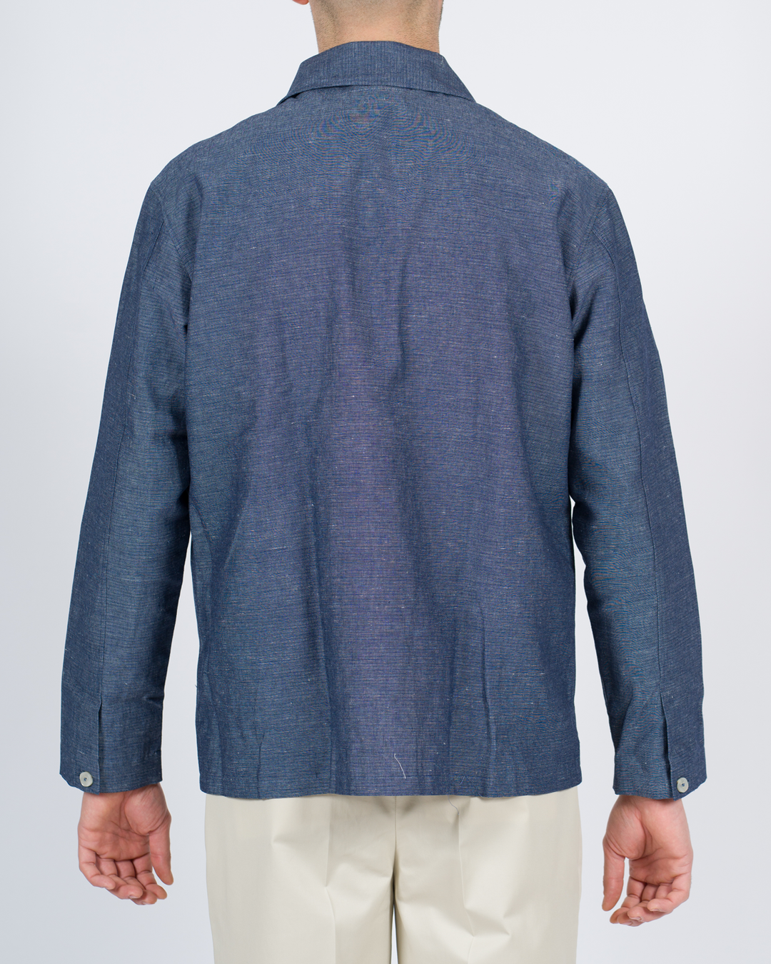 Overshirt Effetto Denim Blu 