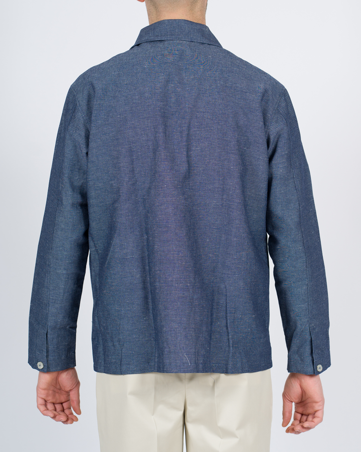 Overshirt Effetto Denim Blu 