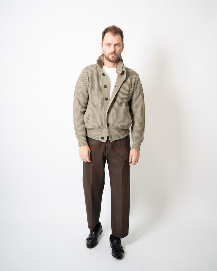 Giubbotto Blouson in Maglia Verde 