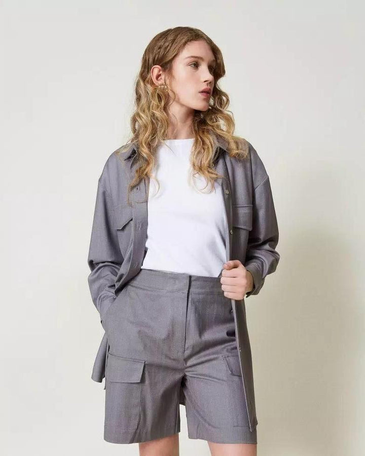 Bermuda Gessato Grigio 