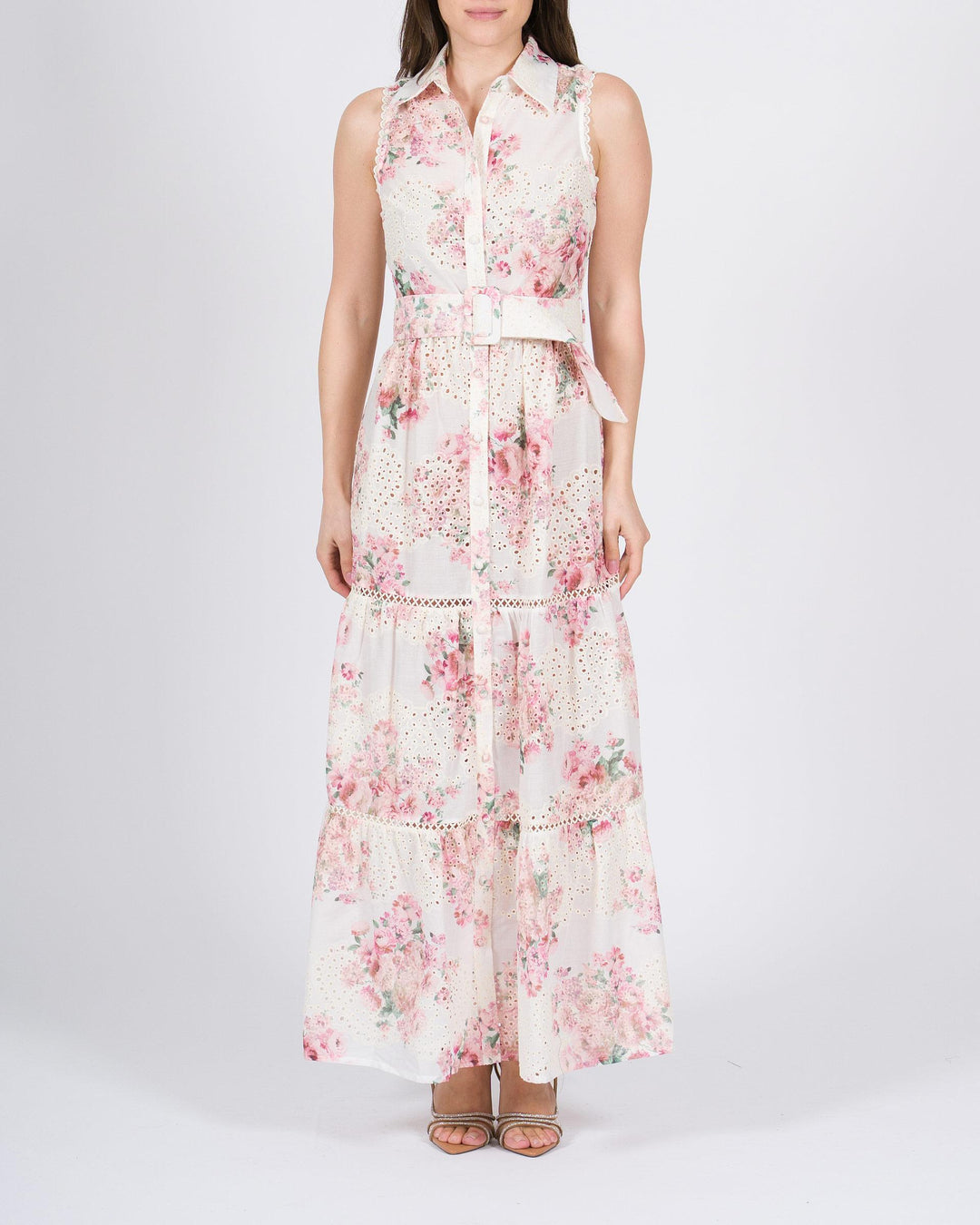 Abito chemisier  Bianco in Cotone San Gallo 