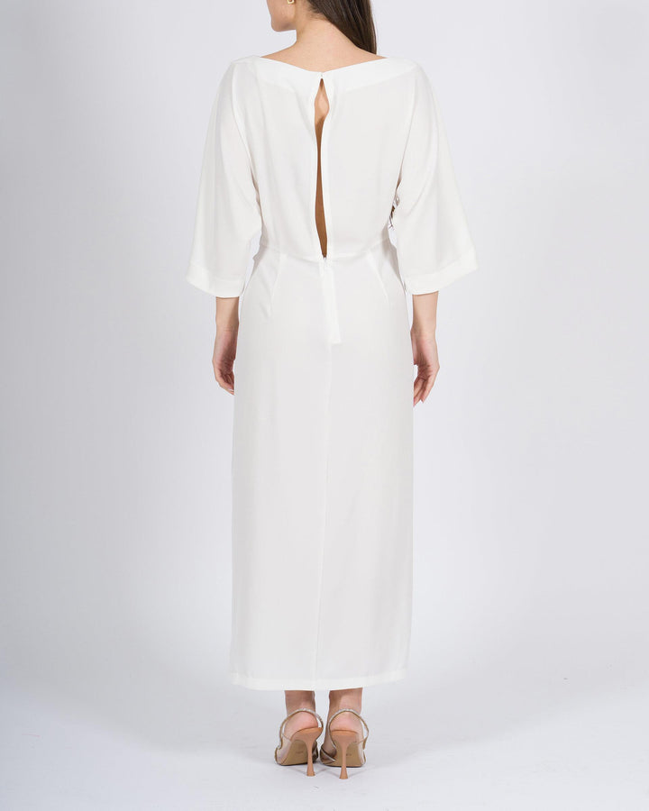 Abito MEIMEJ Longuette in Georgette con Drappeggio in Vita 