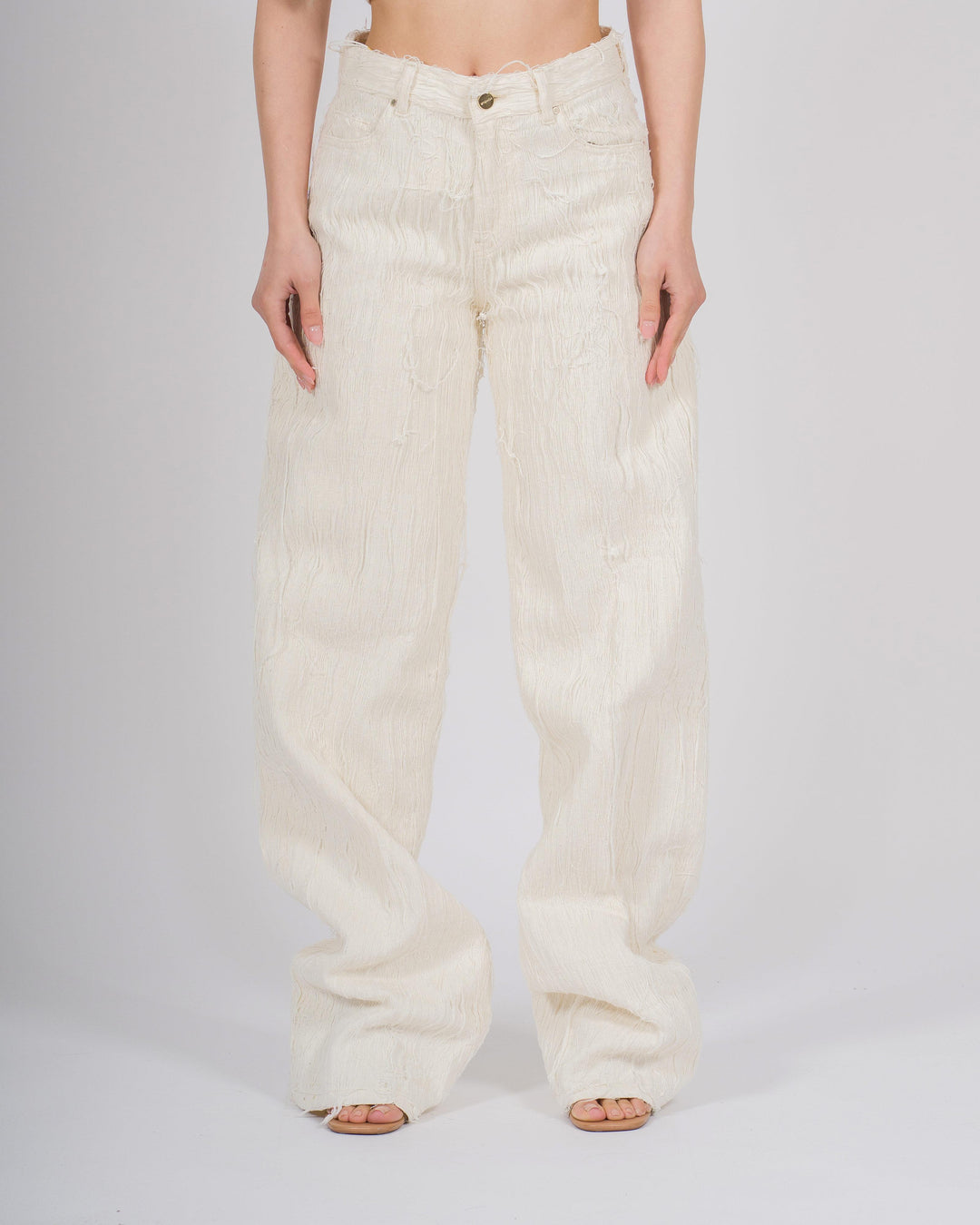 Pantalone Denim Don The Fuller bianco 