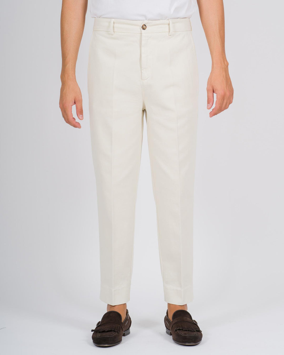 Pantaloni Chiba cotone panna 