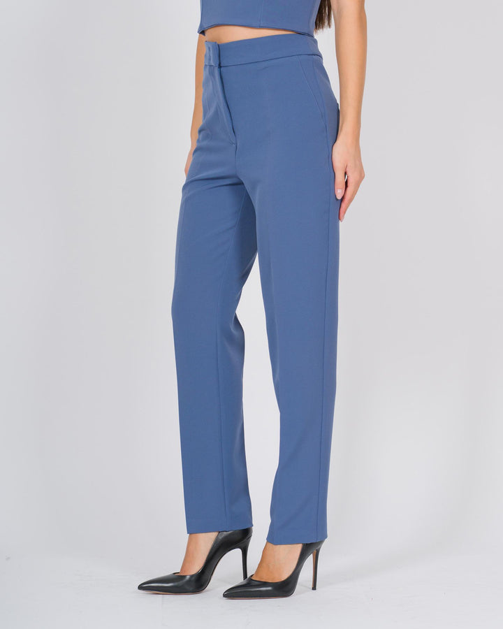 Pantalone dritto indaco 