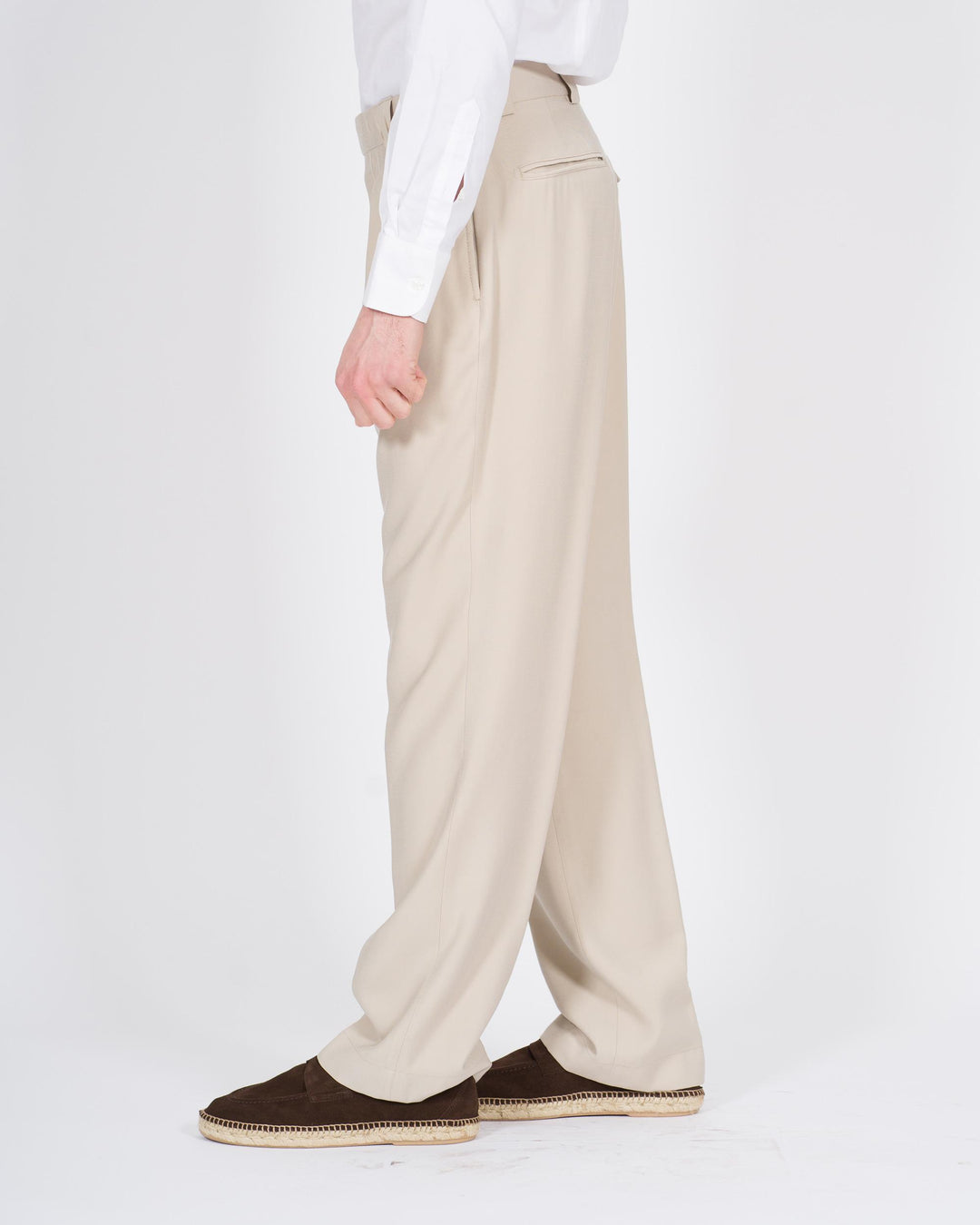 Pantalone Lucano Doppia Pence Beige 