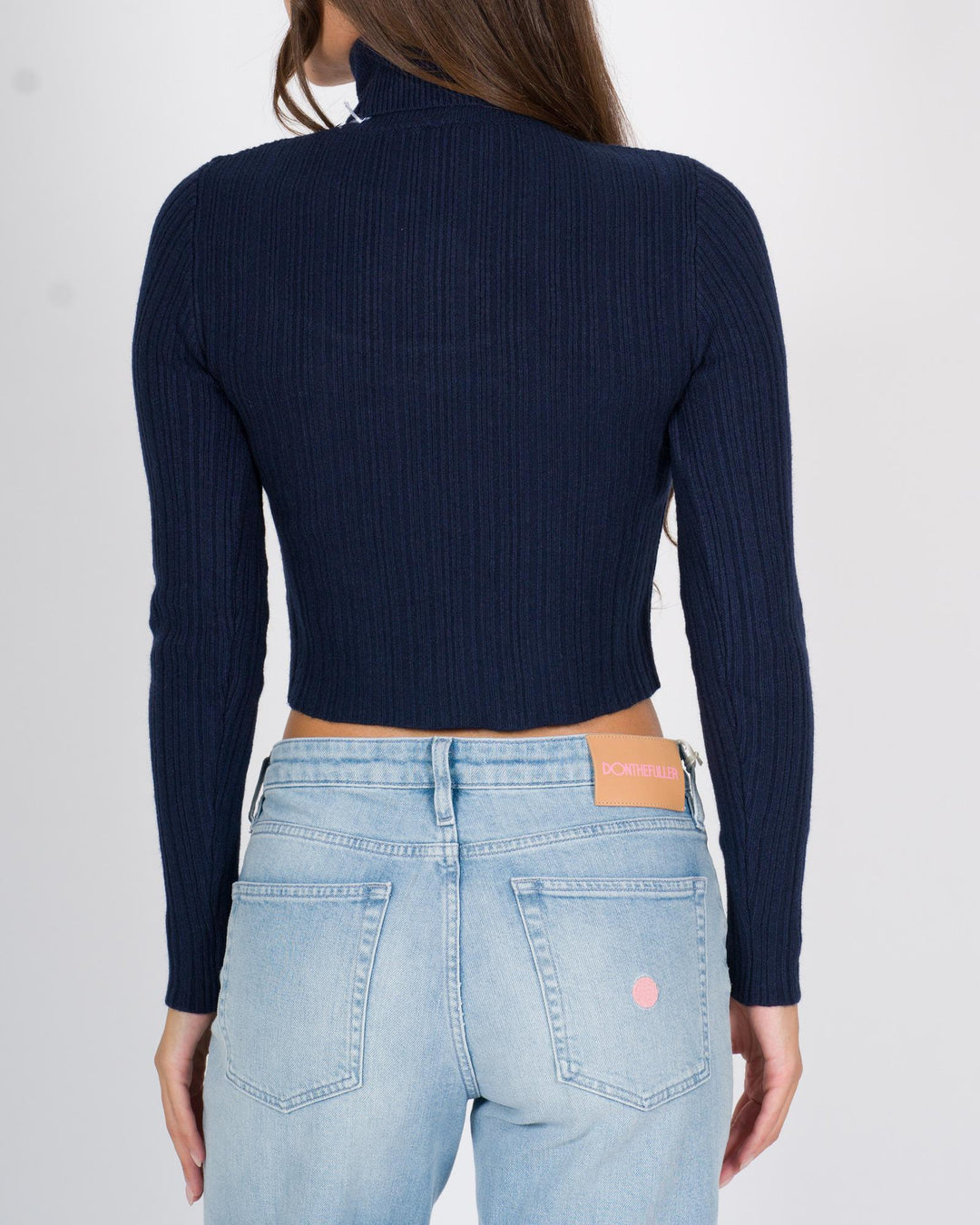 Maglia con scollatura blu 