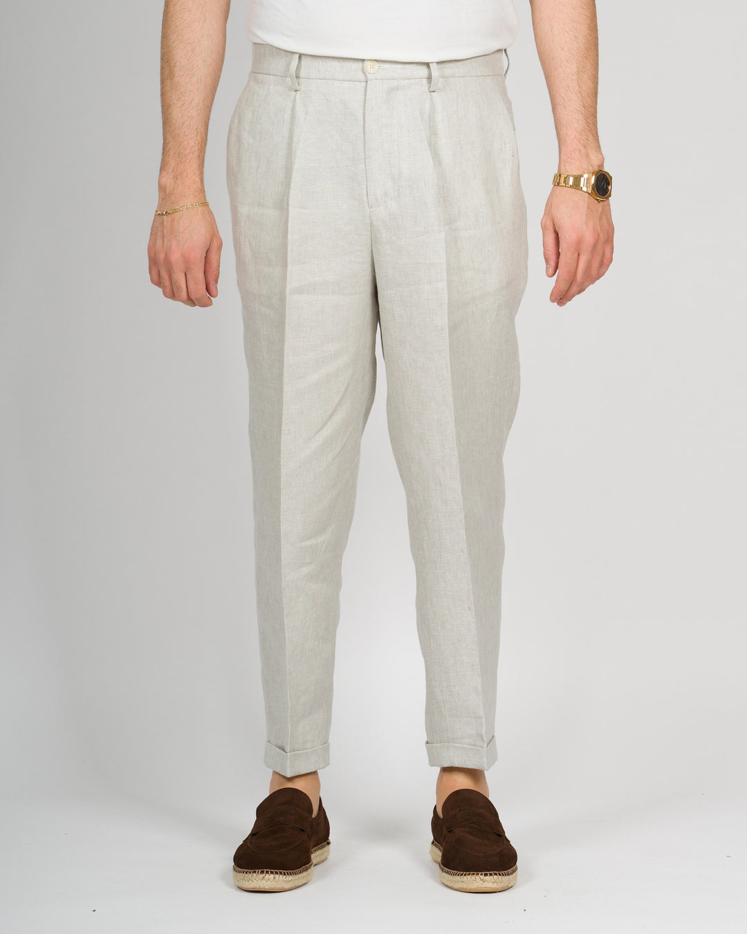 Pantalone Otaru lino grigio 