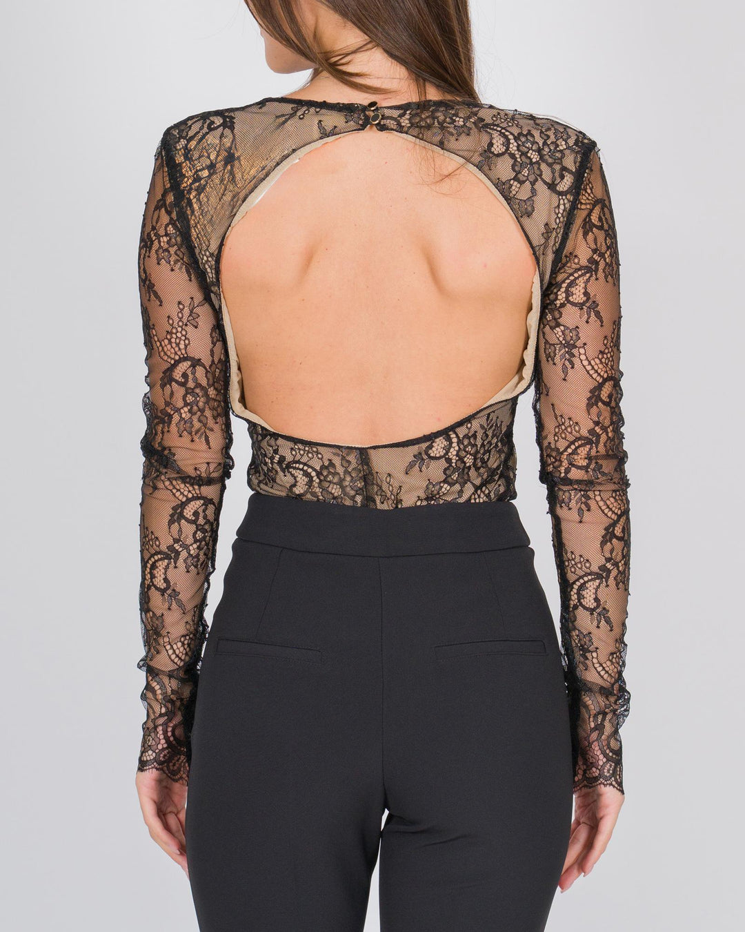 Body pizzo nero 