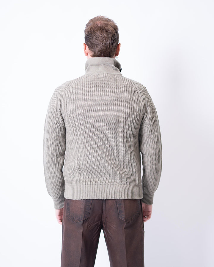 Giubbotto Blouson in Maglia Verde 