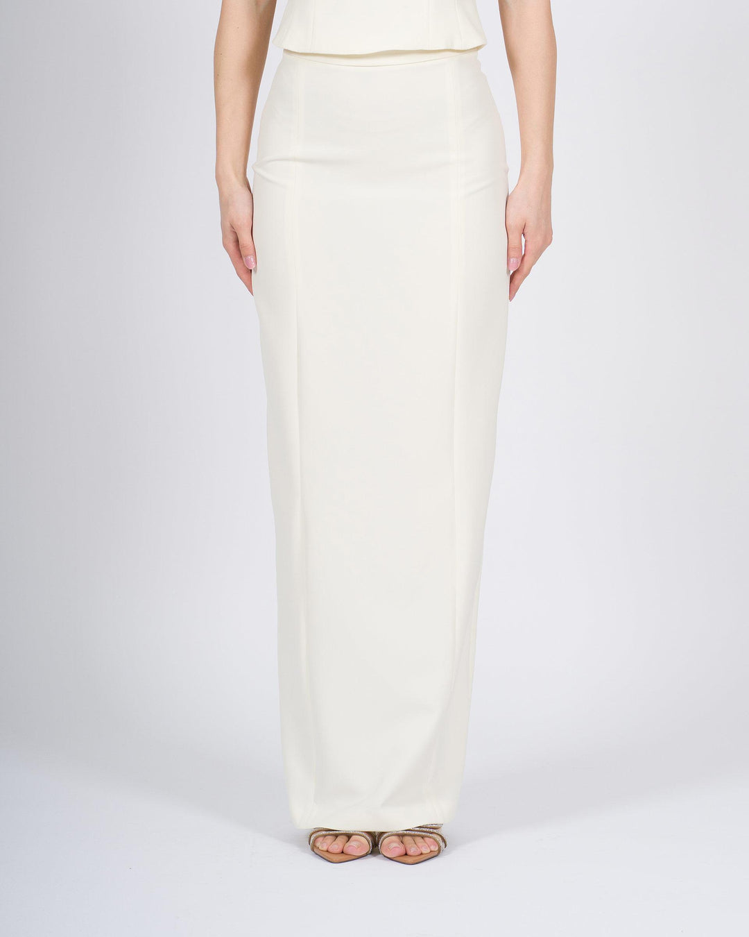 Gonna lunga a tubino panna Silence 