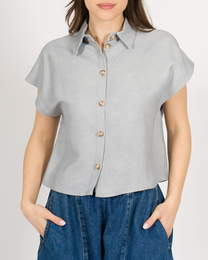 Camicia ALYSI  Viscosa Effetto Delavato azzurra 