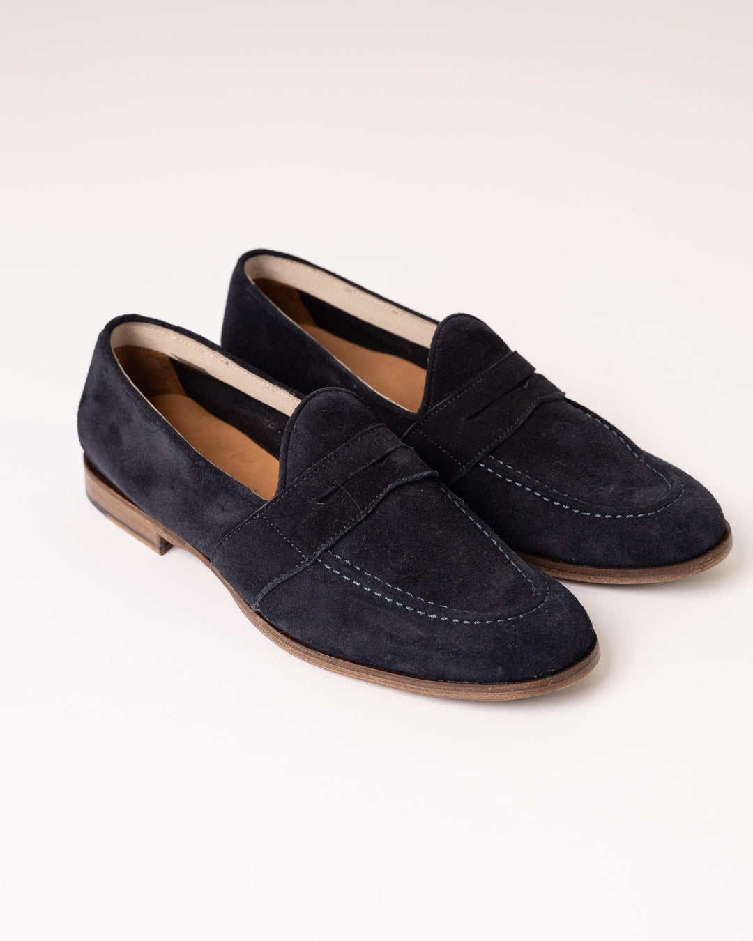 Mocassini Camoscio Blu 