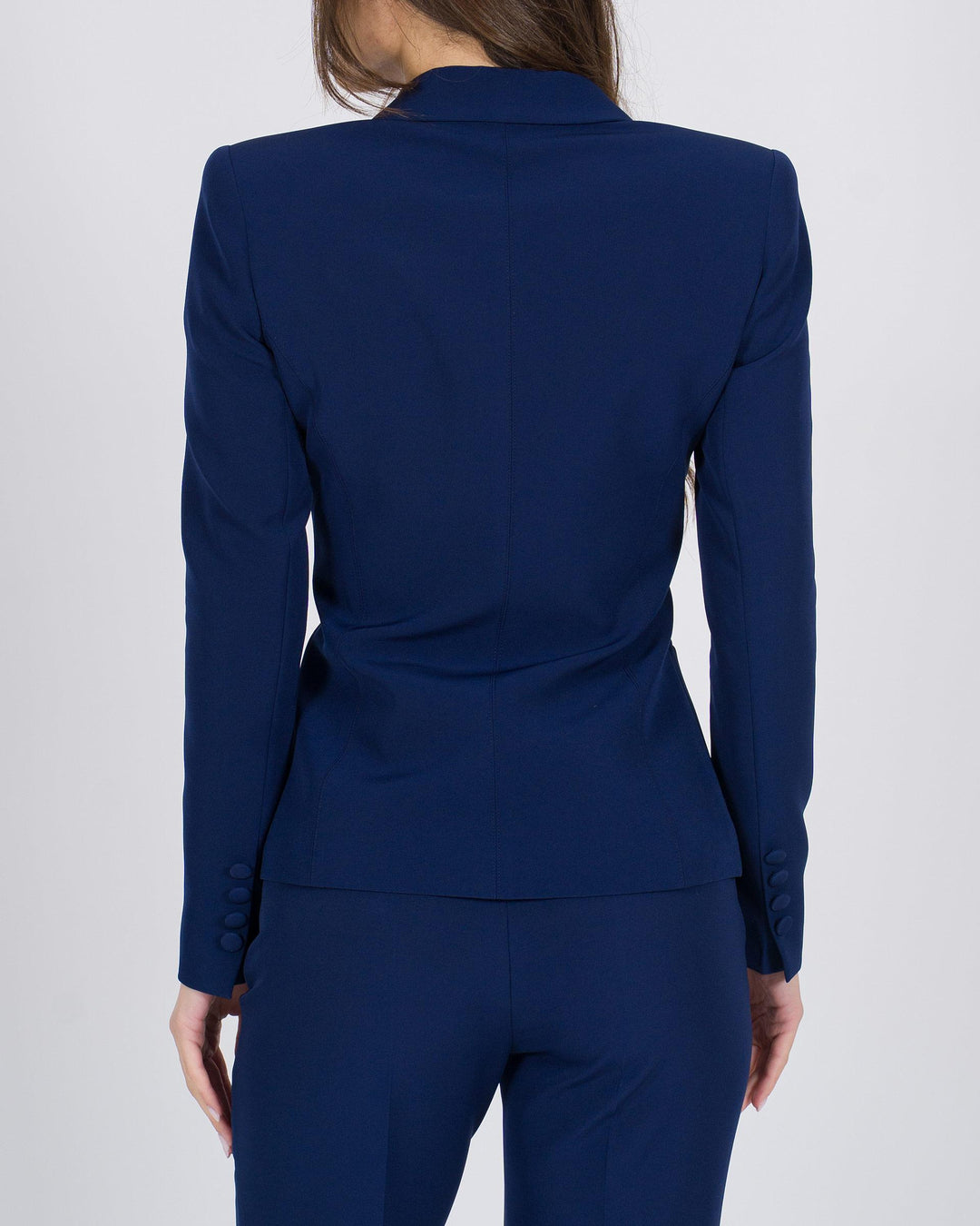 Blazer doppiopetto con revers a lancia blu 