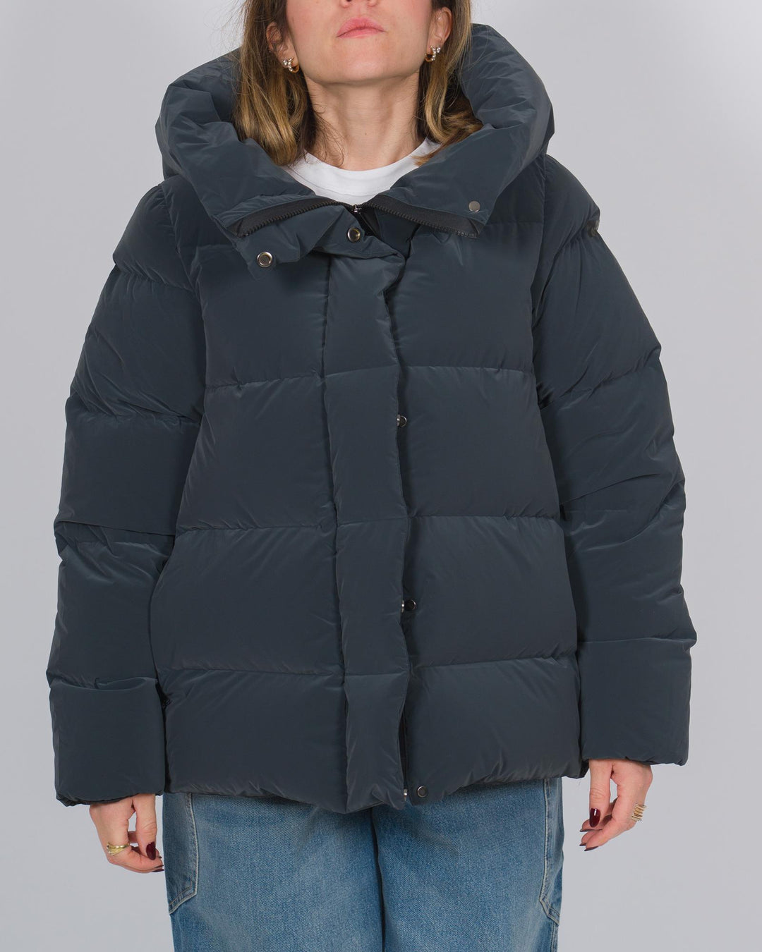 Superrduck! Tubic 14 Hood Wom Jkt Grigio 