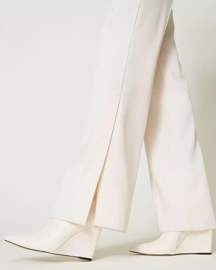 Pantaloni Zazmpa Spacchi Panna<BR/> 