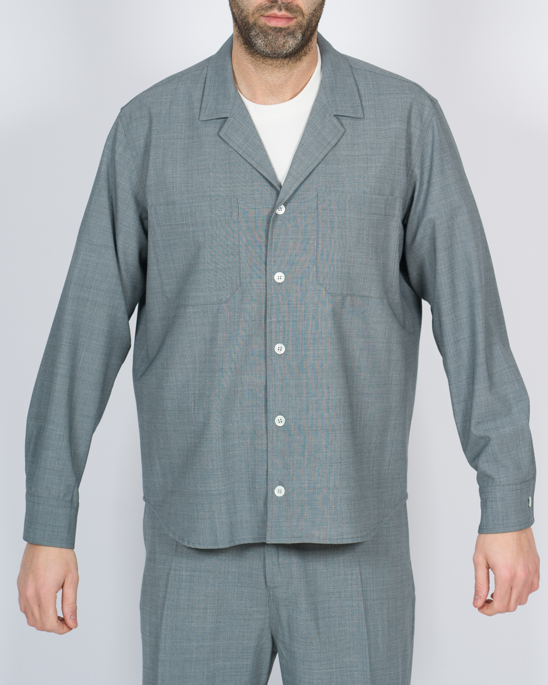 Overshirt tasconi grigio 