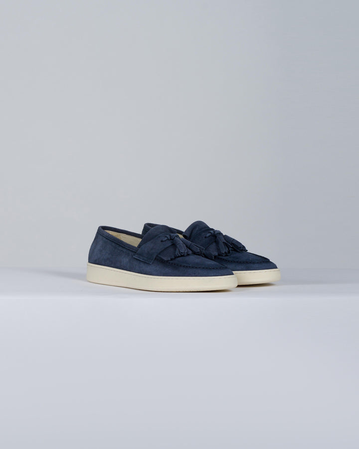 Mocassino camoscio blu 