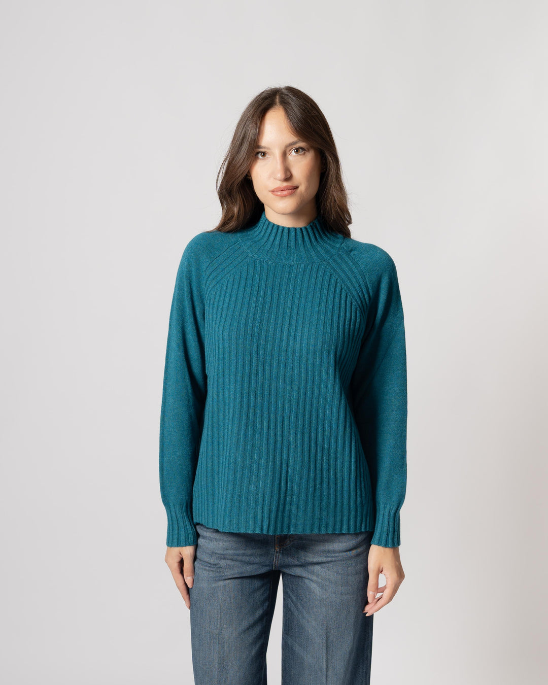 maglia coste ottanio 