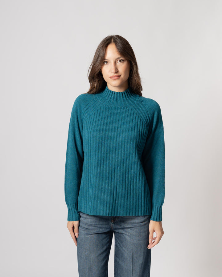 maglia coste ottanio 