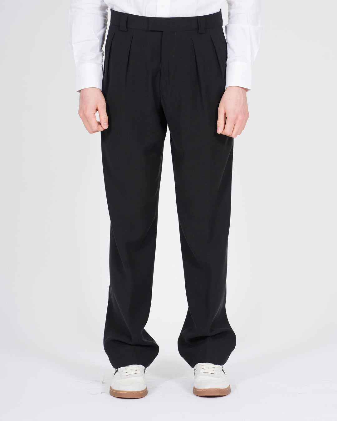 Pantalone Lucano Doppia Pence Nero 