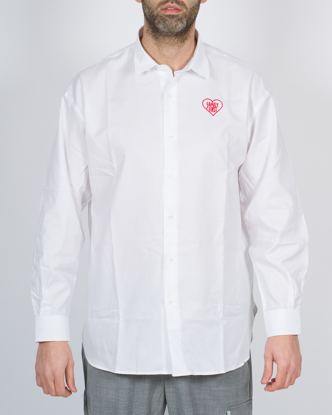 Camicia oxford over bianca 