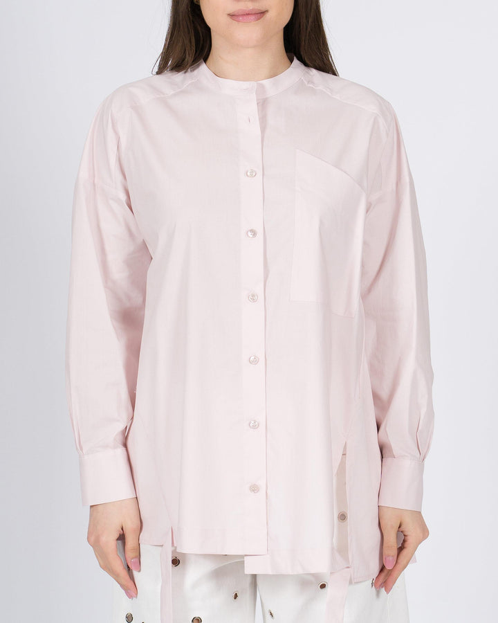 Camicia MEIMEJ  Cotone Larga Collo Pistagna rosa 