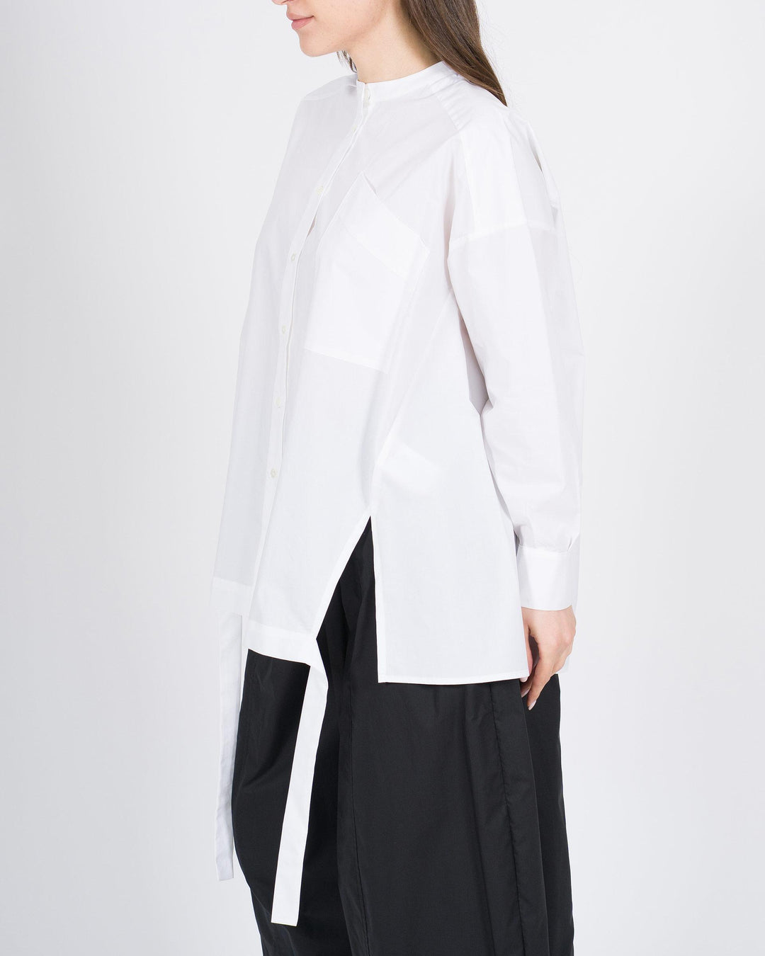 Camicia MEIMEJ  Cotone Larga Collo Pistagna bianca 