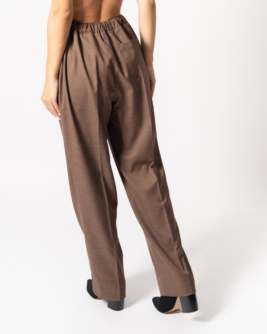 Pantaloene con elastico Marrone 