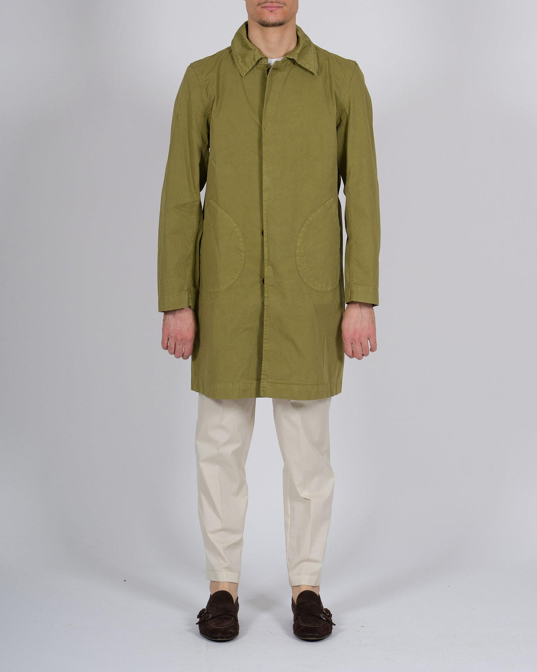 Trench Chesapeake Verde in Cotone 