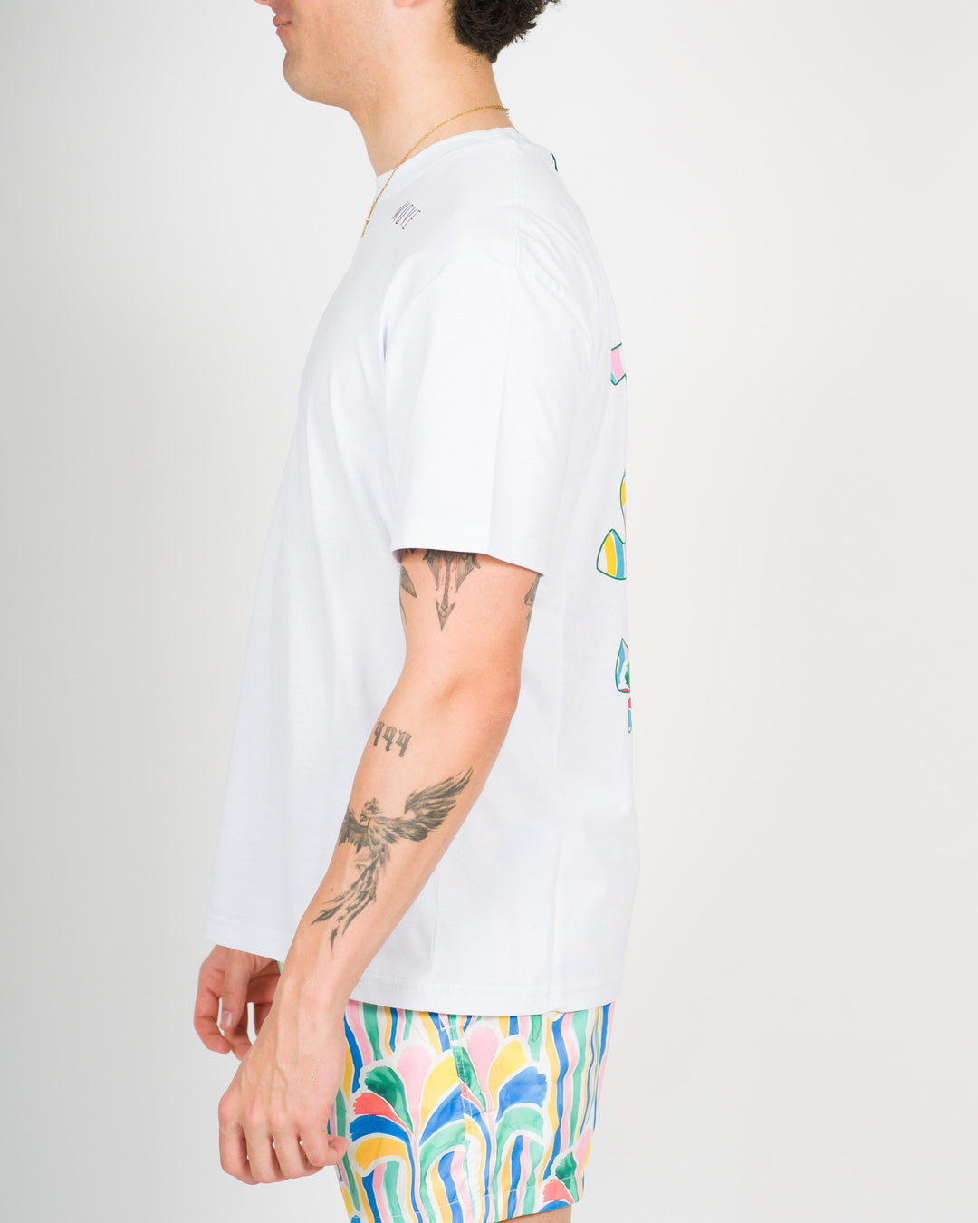 T-shirt Palm print D BIANCO<BR/> 