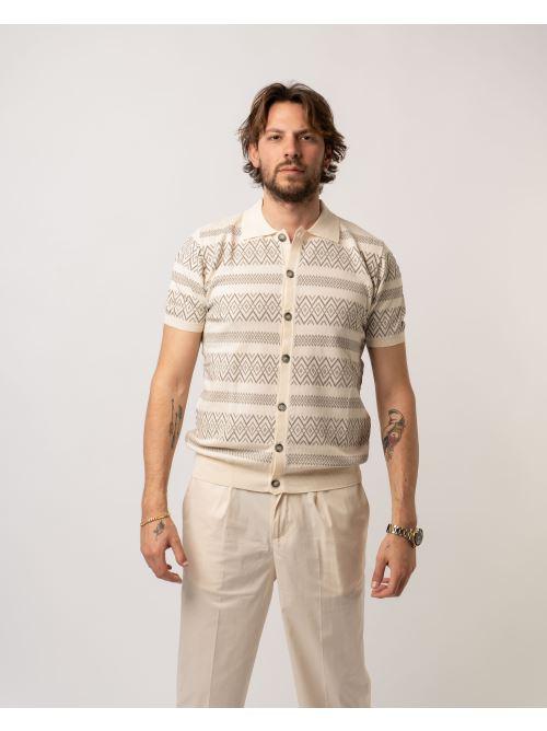 Polo Cardigan Beige 