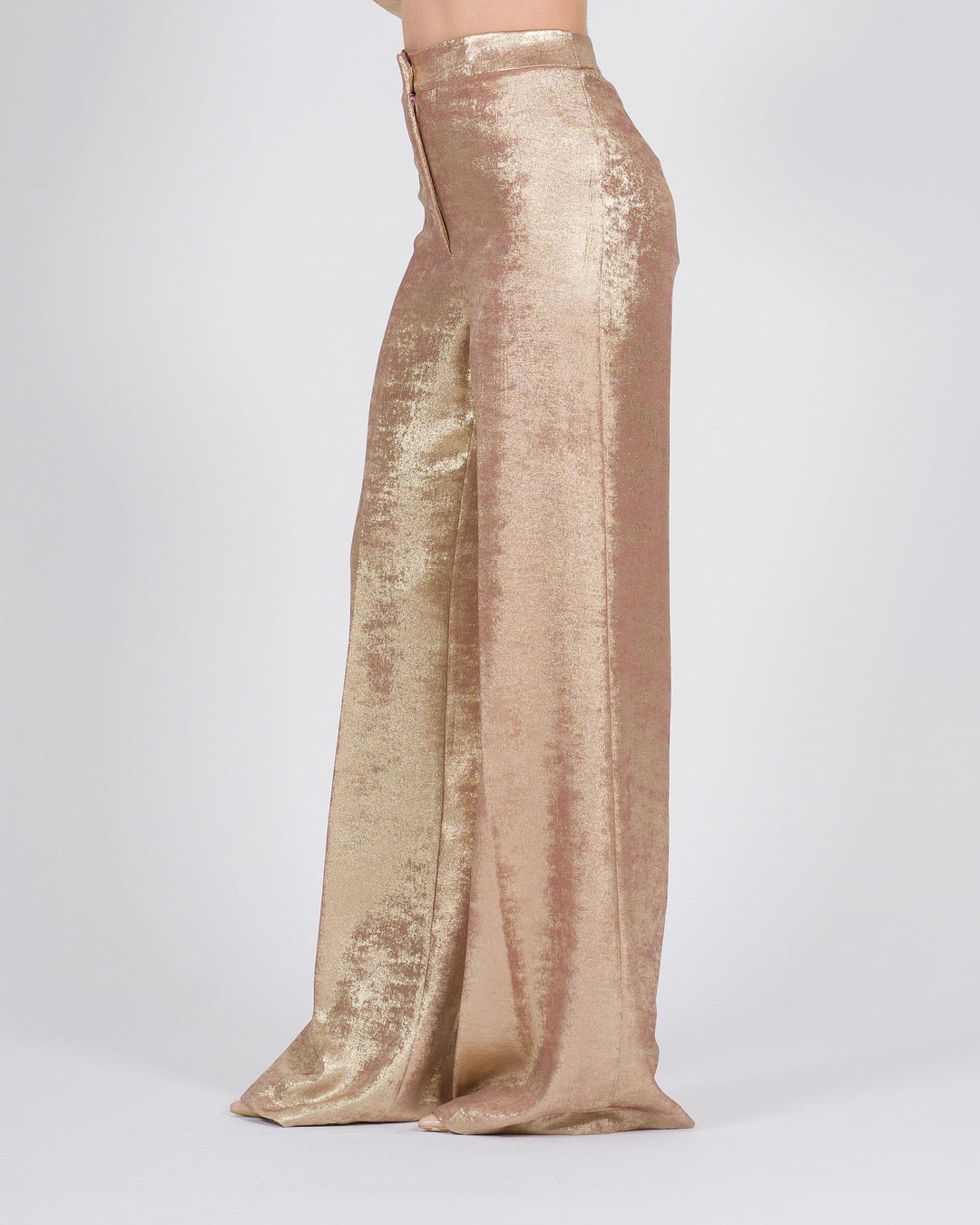 Pantalone palazzo placcato oro 