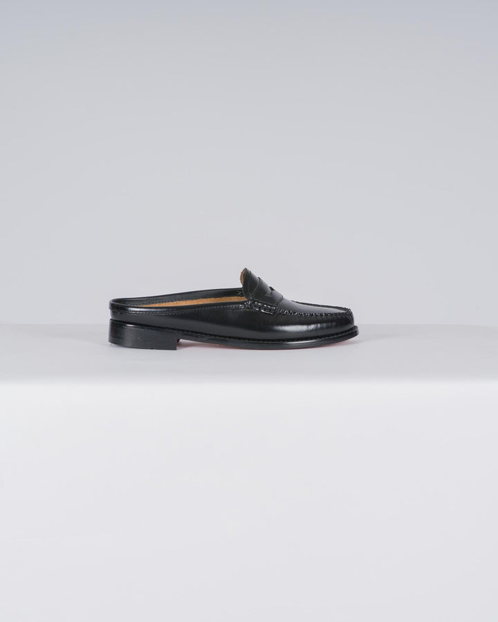 Weejuns Penny Slides Black Leather 