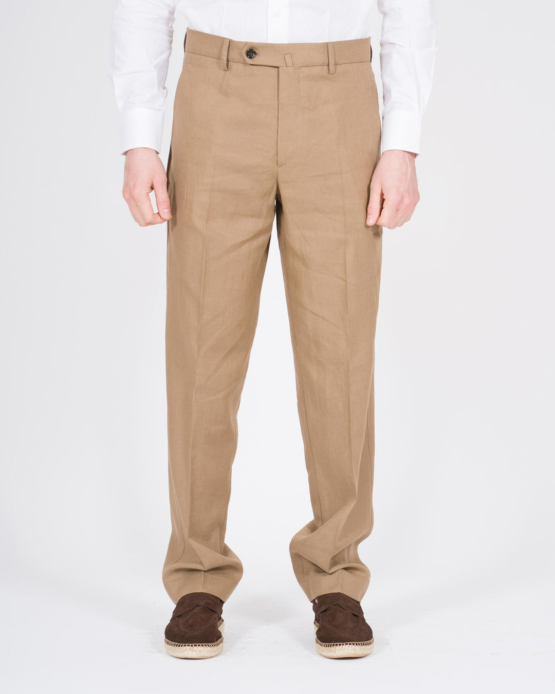 Pantaloni Negroni FF Lino camel 
