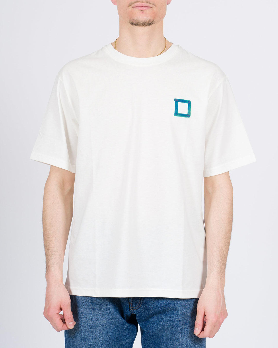 T-shirt Date modello Acquerello bianca 