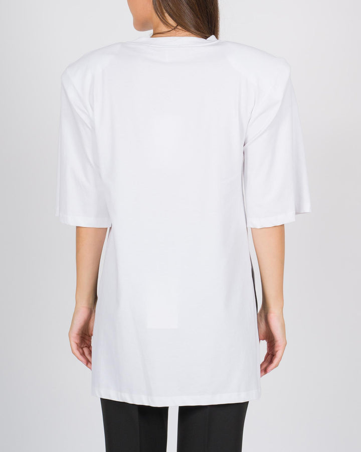 T-shirt con spacchi bianca 