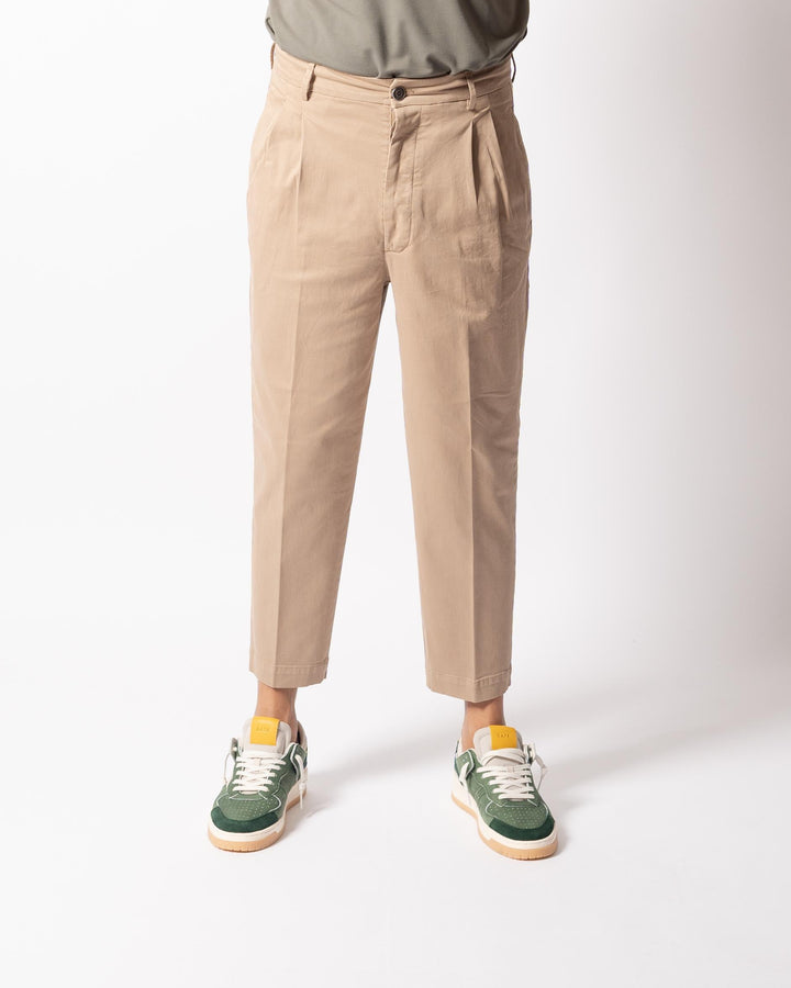 Pantalone Luca Doppia Pence Beige 