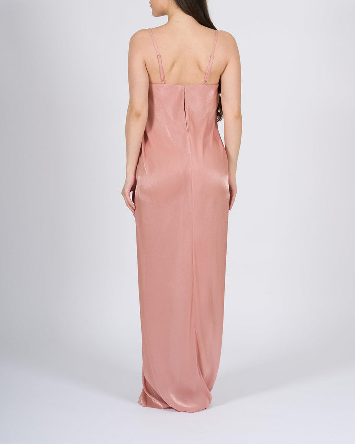 Abito Rosa Silence con Drappeggio 