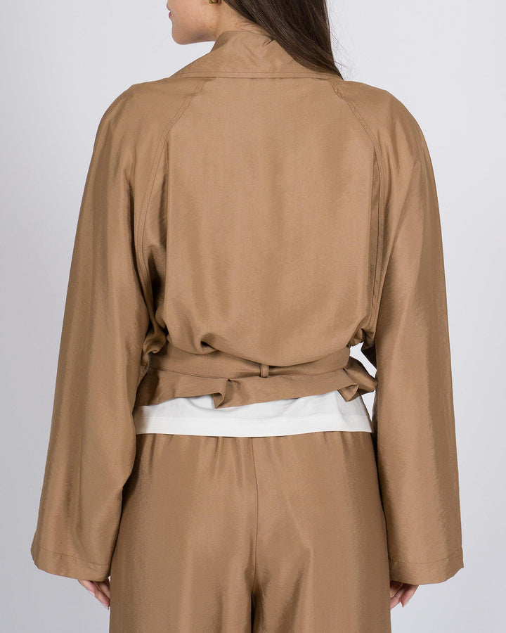 Giacca ALYSI  Incrocio Cropped caramello 